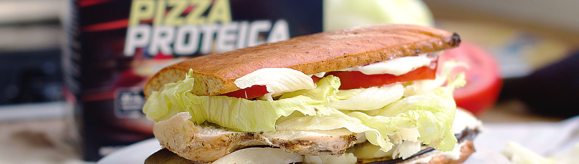SANDWICH CON PAN DE PIZZA PROTEICO